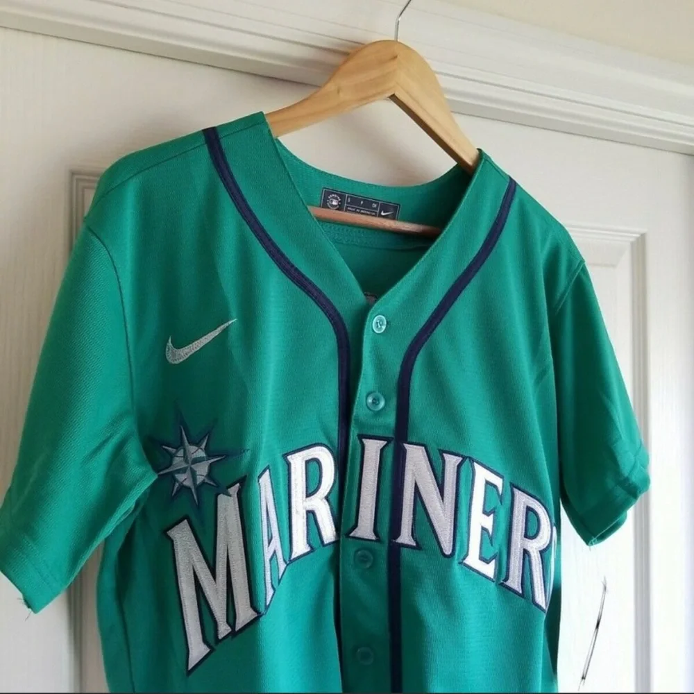 Nike MLB Seattle Mariners Teal Button-Up Jersey